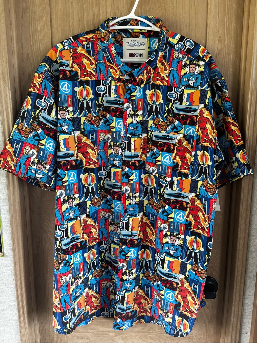 RSVLTS Fantastic Four Marvel First Family Shirt Kunuflex Size XXL Disney